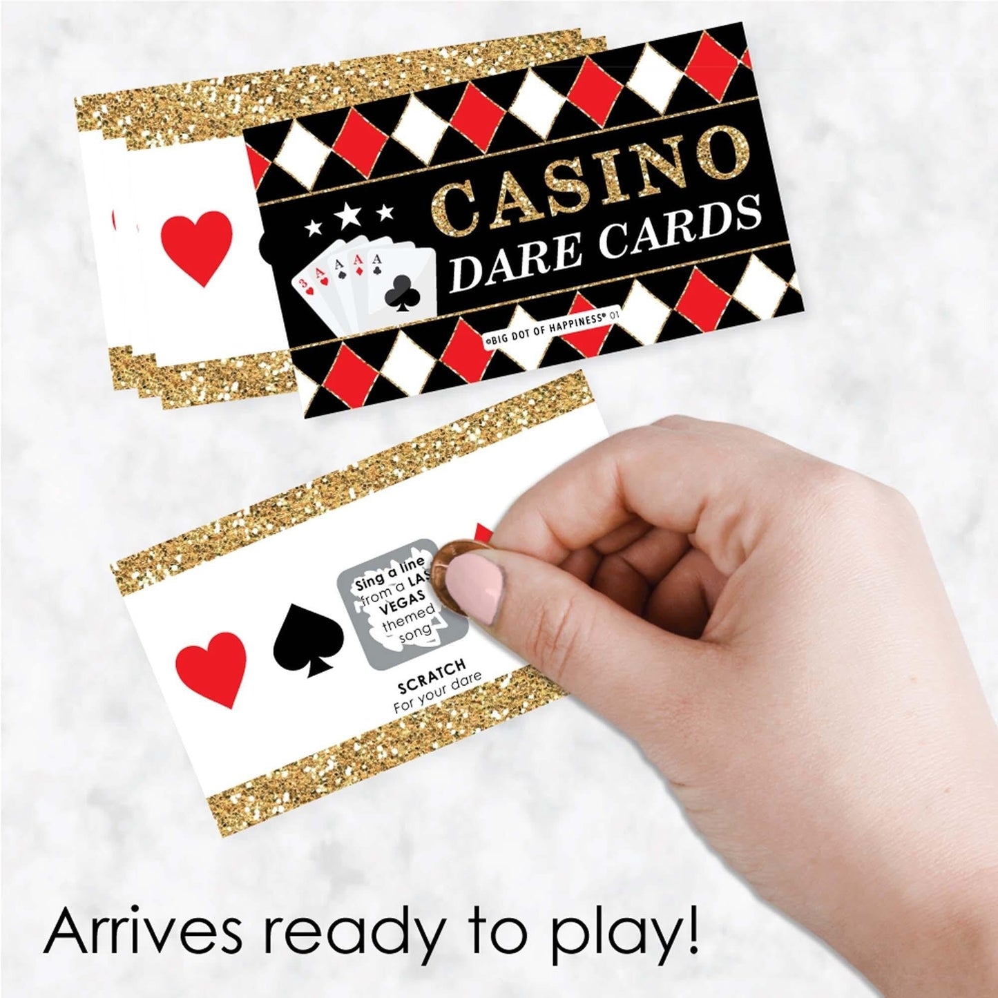 Las Vegas - Casino Party Scratch Off Dare Cards - 22 Cards