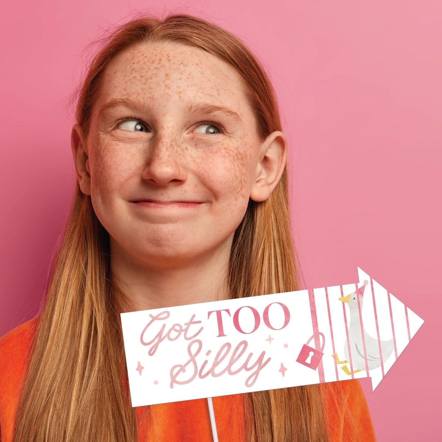 One Silly Goose Pink Funny Photo Props - 10 Ct