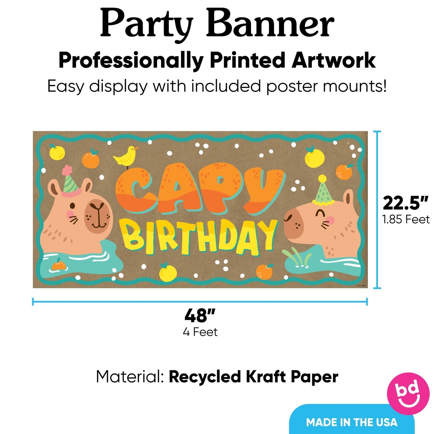Capy Birthday Kraft Banner