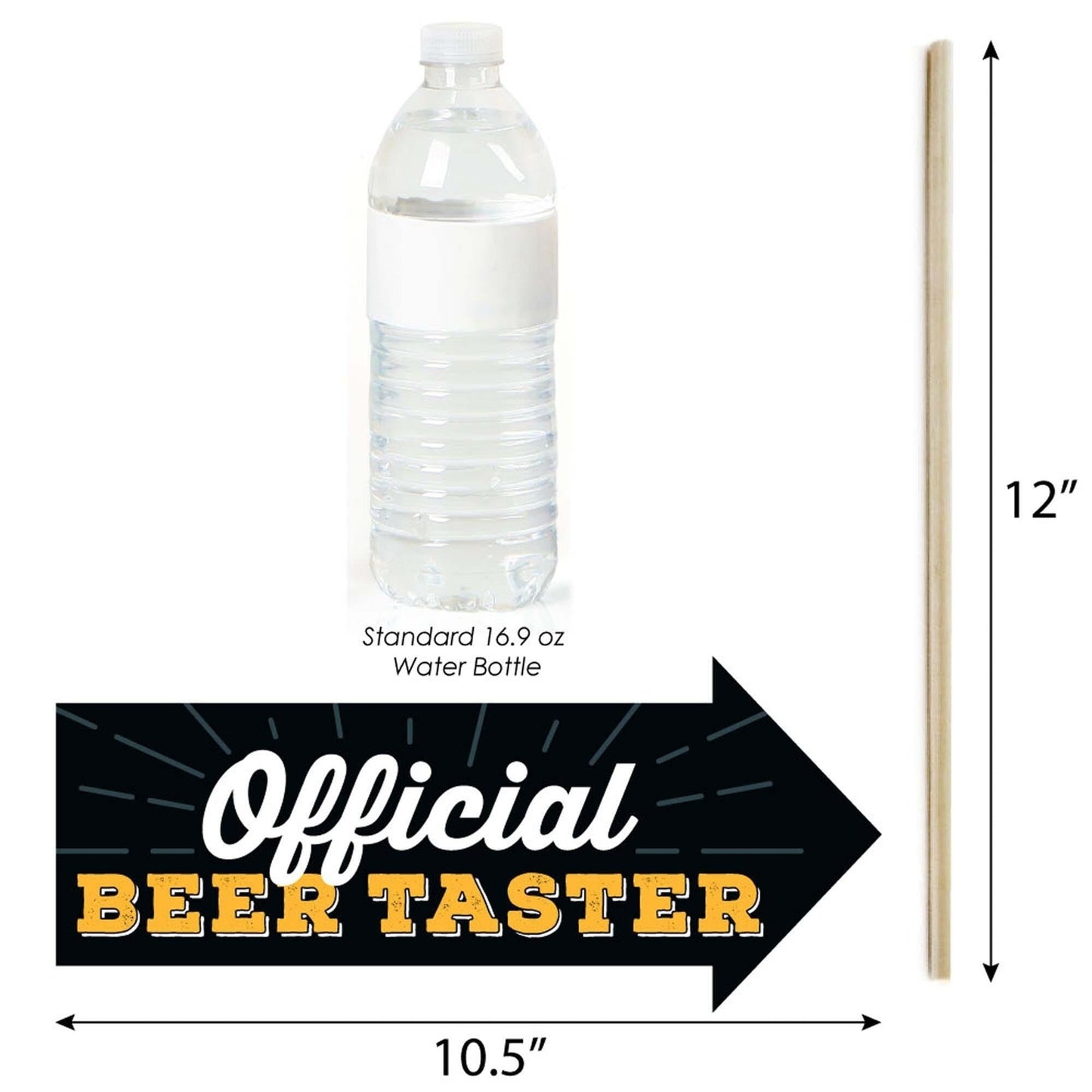 Funny Cheers and Beers Happy Birthday - Birthday Party Photo Booth Props Kit - 10 Piece