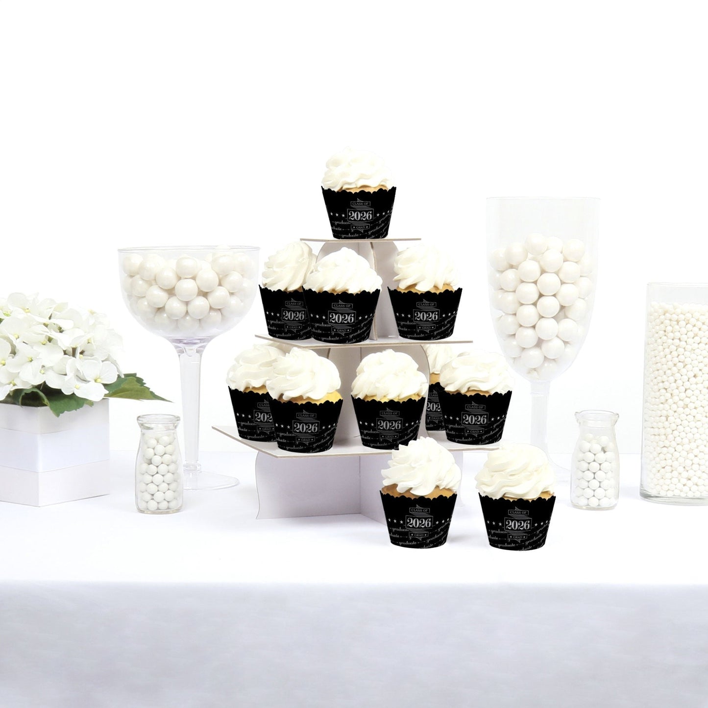 Graduation Cheers - 2026 Graduation Decorations - Party Cupcake Wrappers - Set of 12
