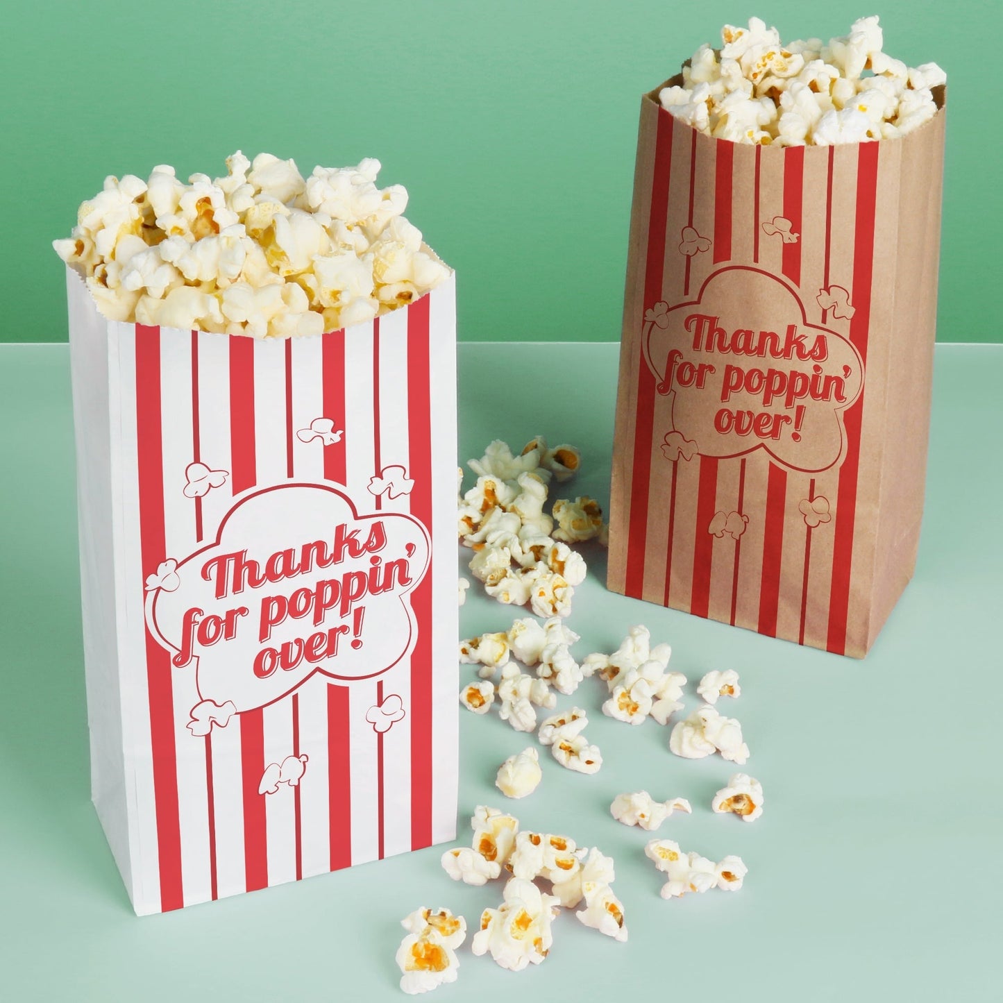 Popcorn Bags - Movie Night Thanks for Popping Over - 25 Ct