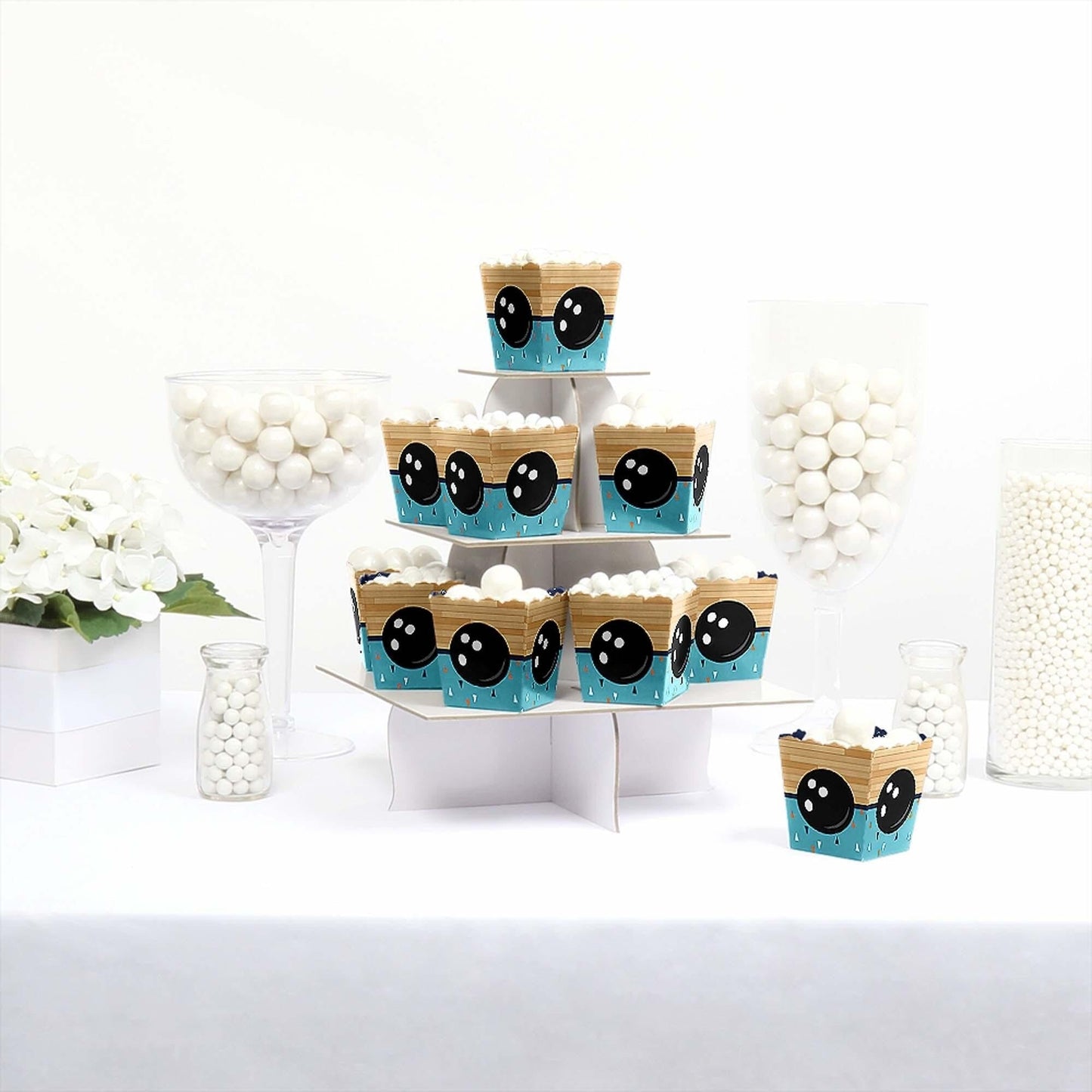 Strike Up the Fun - Bowling - Party Mini Favor Boxes - Birthday Party or Baby Shower Treat Candy Boxes - Set of 12