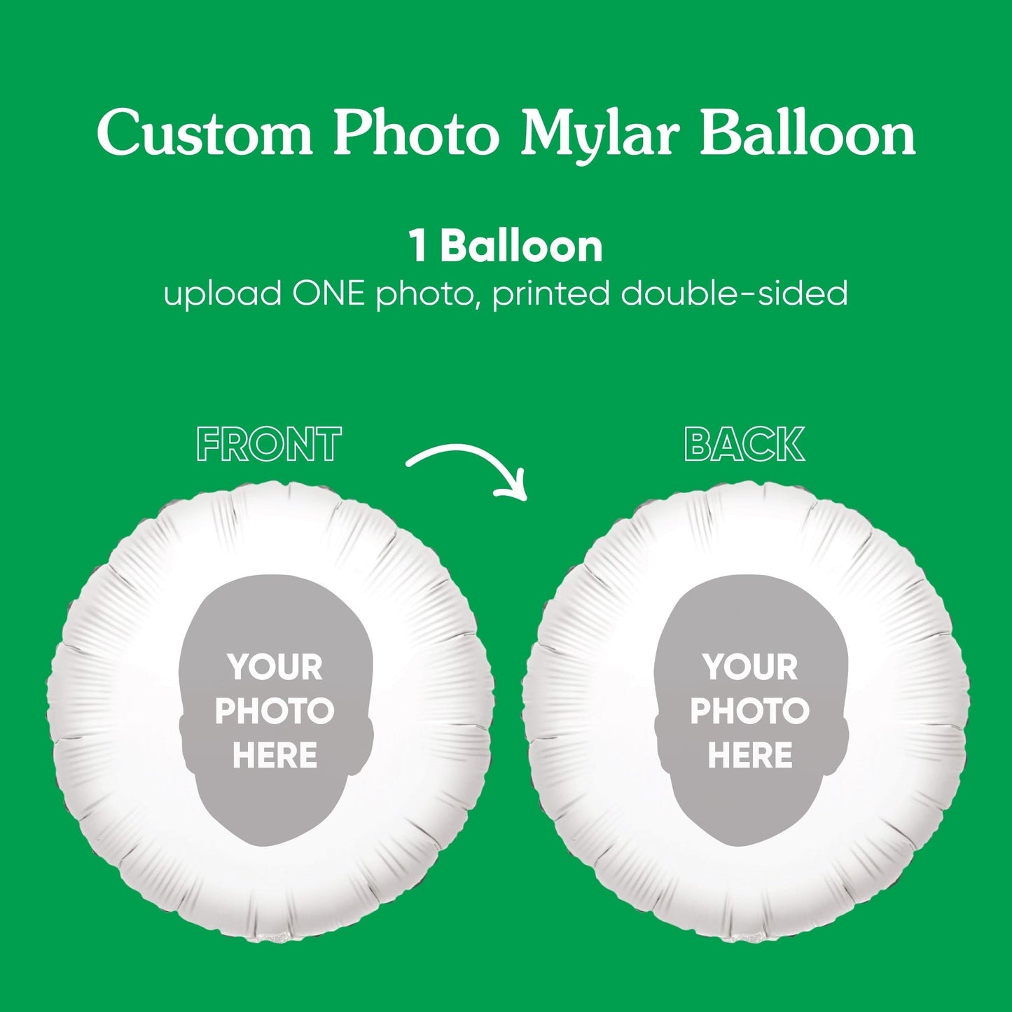 Personalized Fun Face Balloon - Double Sided - 1 Ct