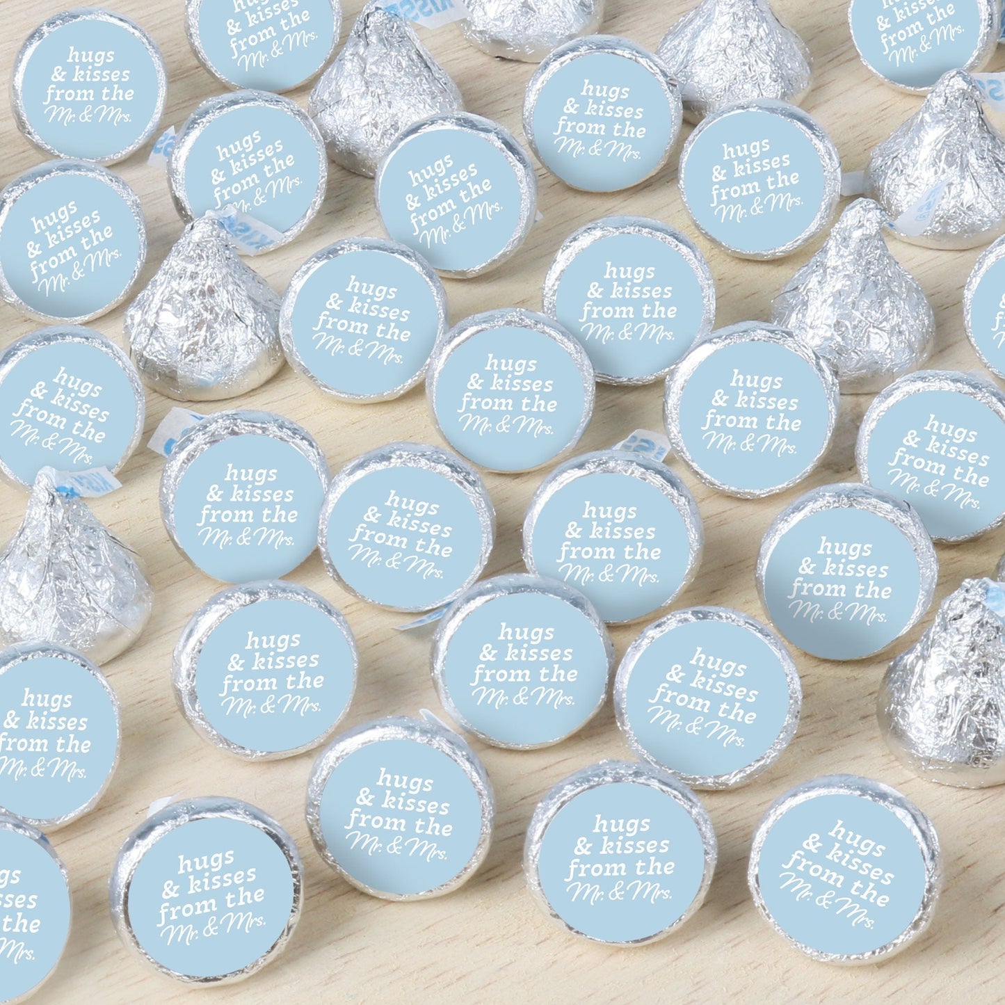 Mr. & Mrs. Wedding Candy Stickers - 324 Ct