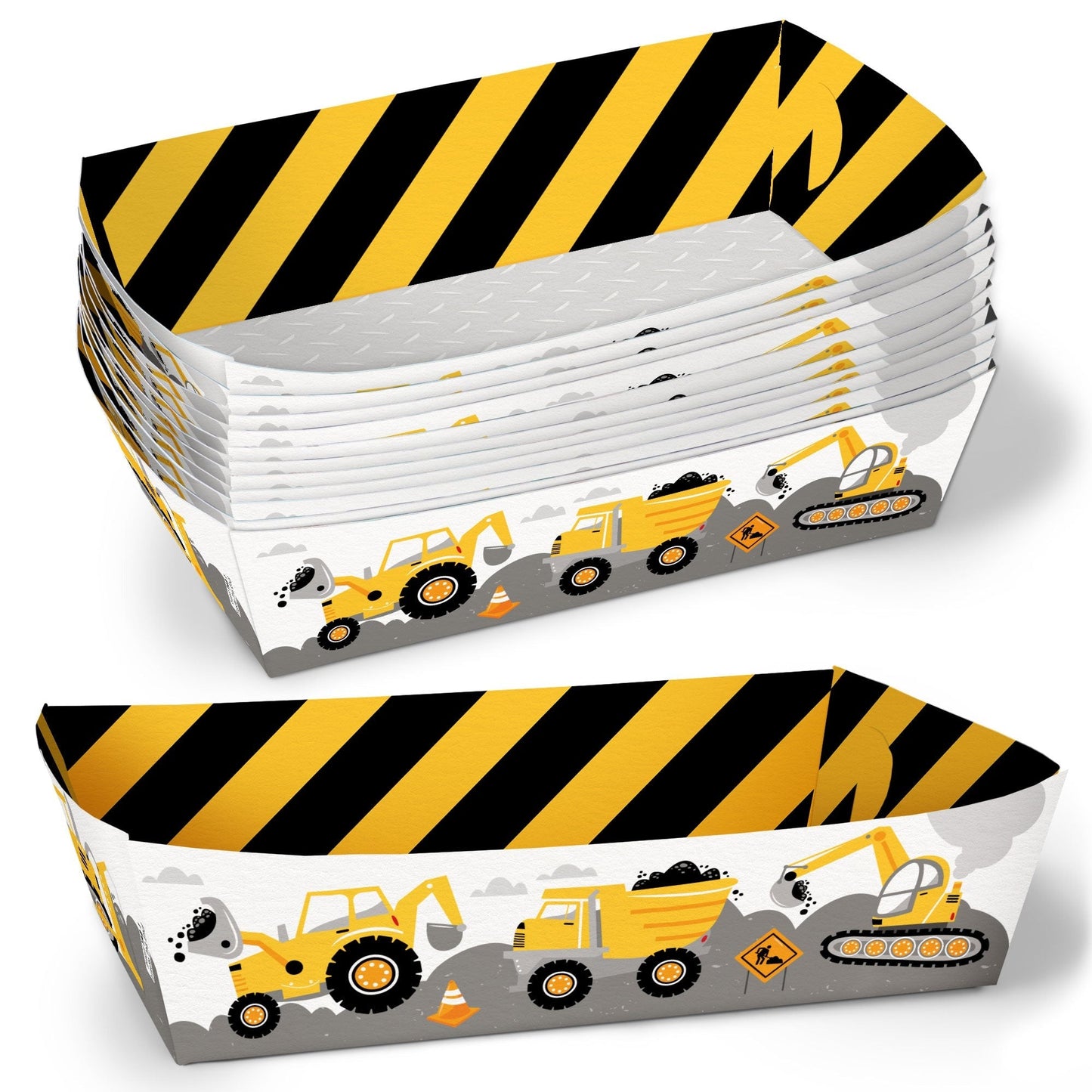 Construction Party Paper Food Trays