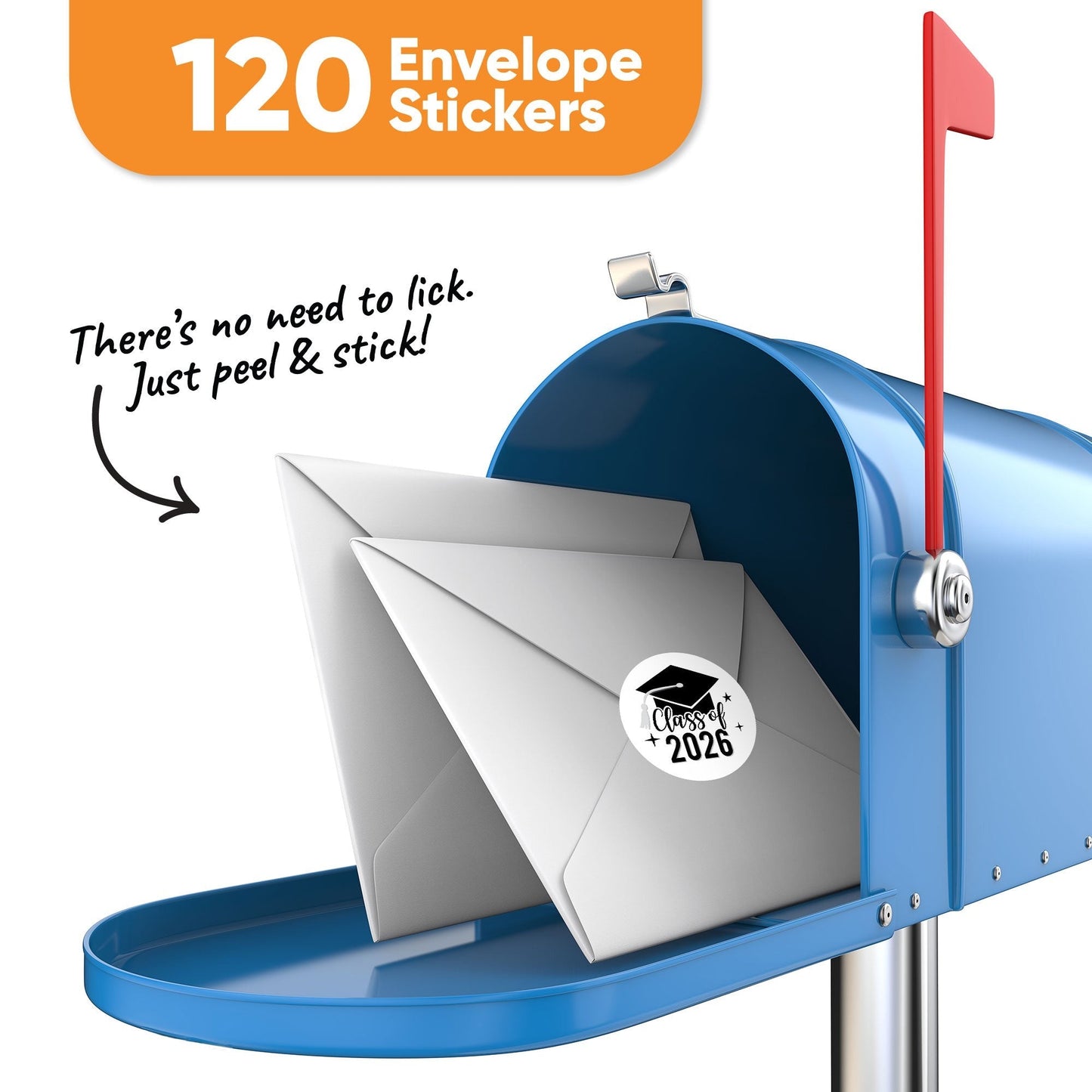 2026 Graduation Envelope Seal Stickers - 120 Ct