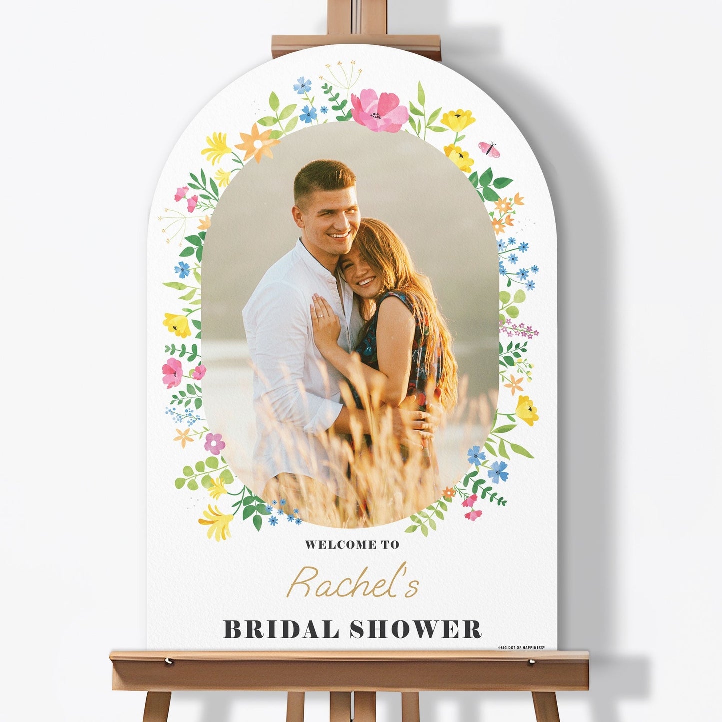 Custom Photo Wildflowers Bridal Shower Welcome Sign