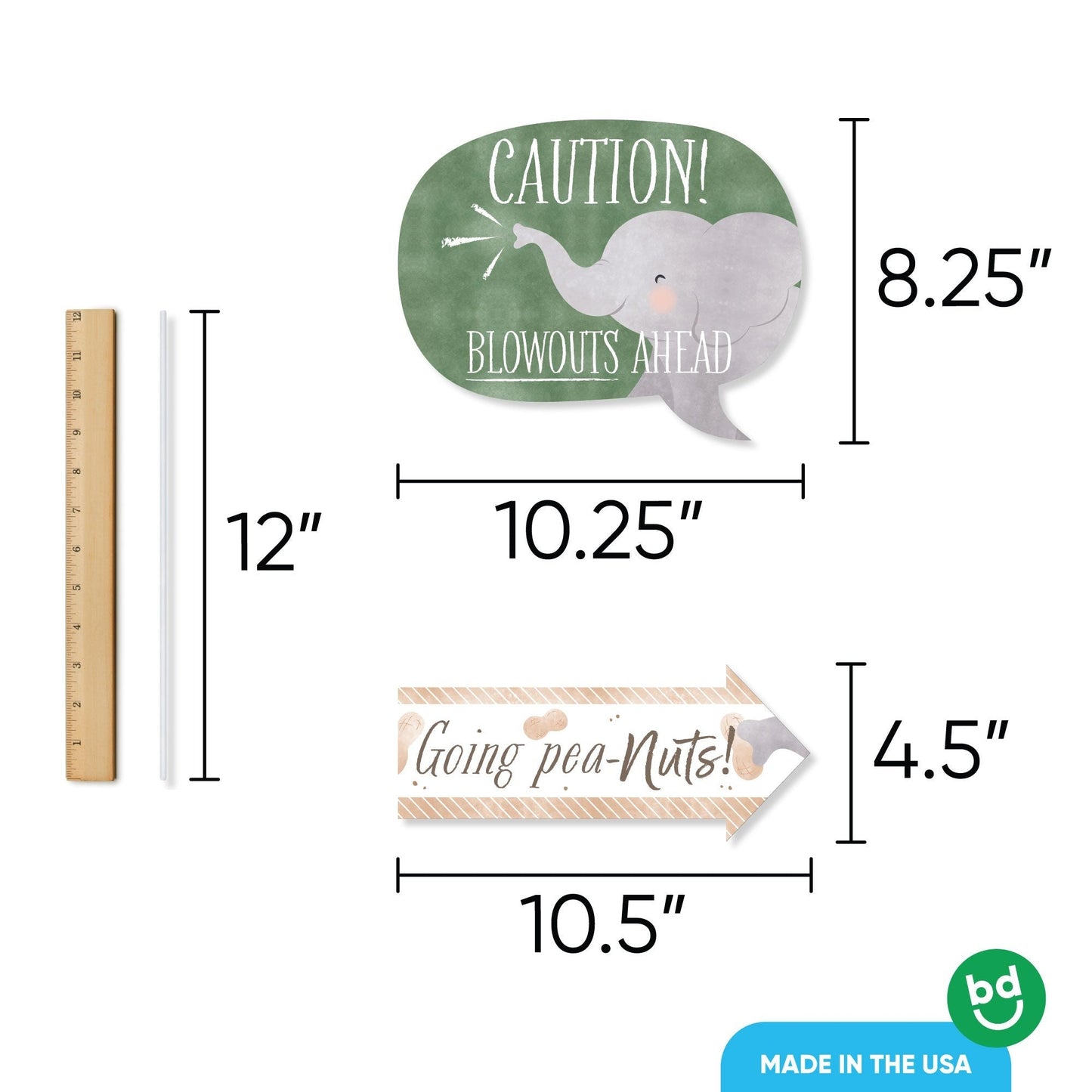 Elephant Funny Photo Props - 10 Ct
