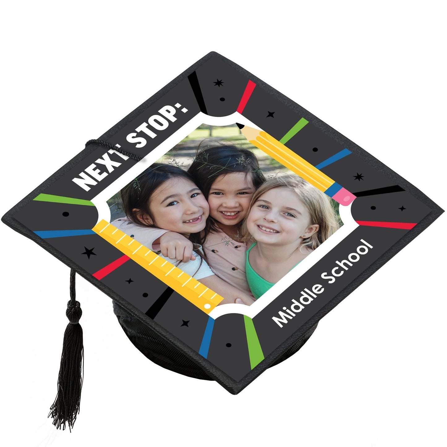 Custom Photo Elementary Grad Cap Cover