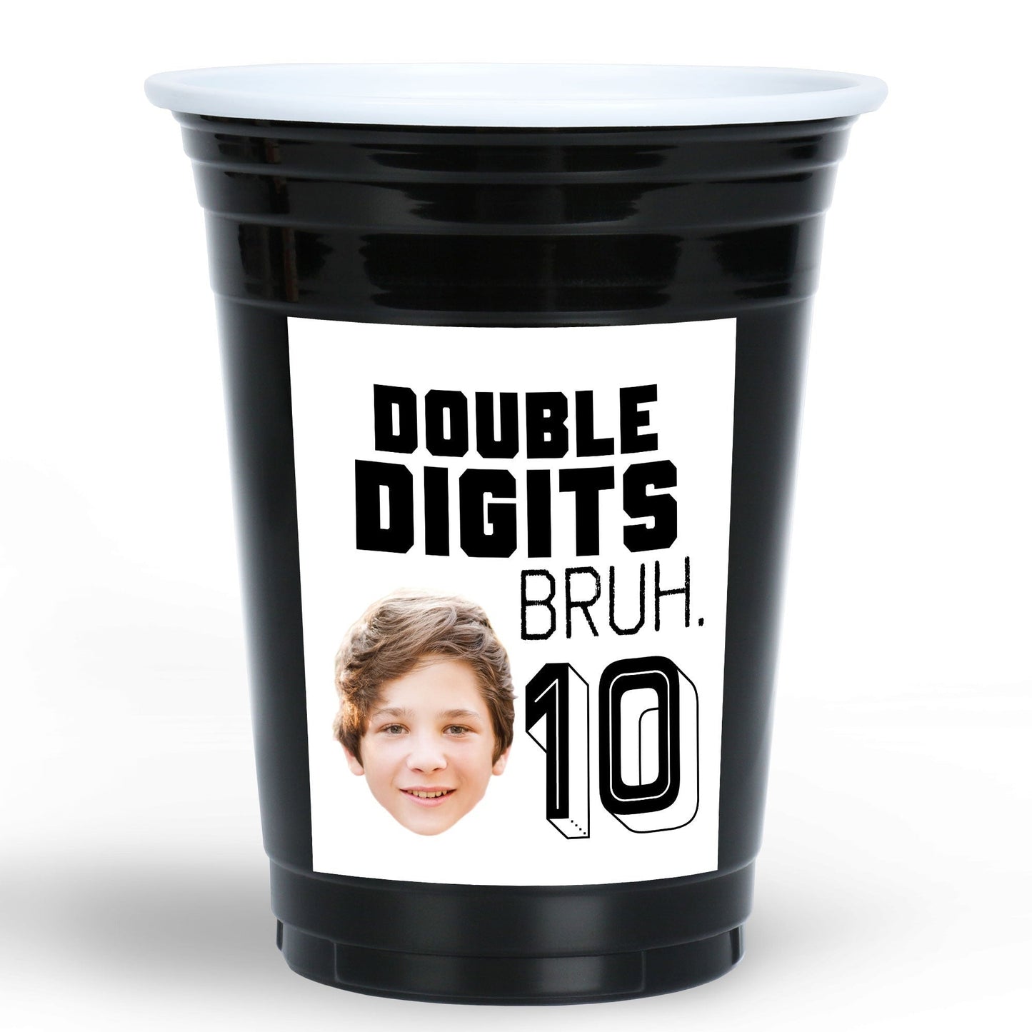 Custom Text Party Cups - 10th Birthday Bruh - 16 Ct