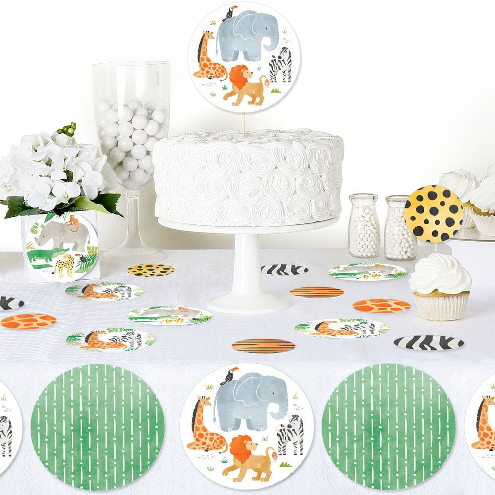 Safari Animals Large Confetti - 27 Ct