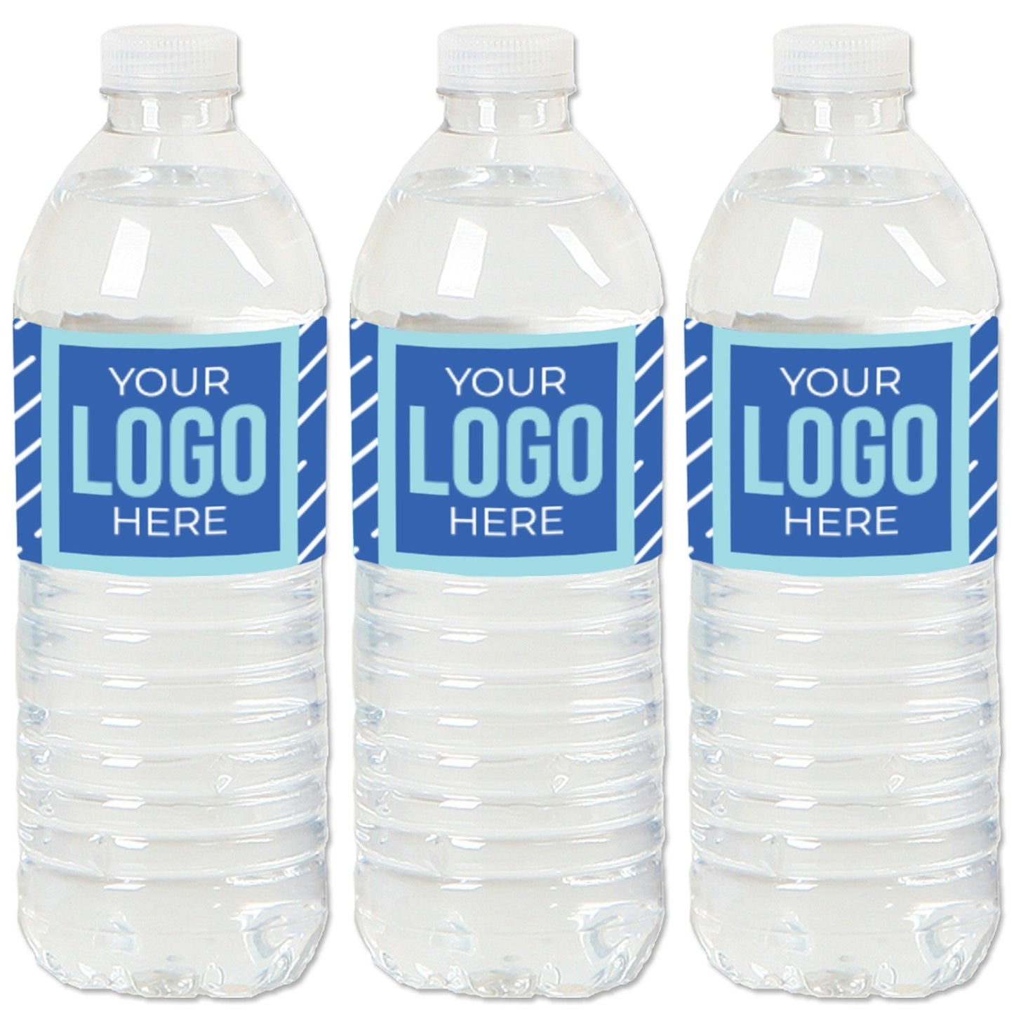 Custom Logo Water Bottle Labels - Personalized Branded Business Party Decorations - Set of 20 Stickers