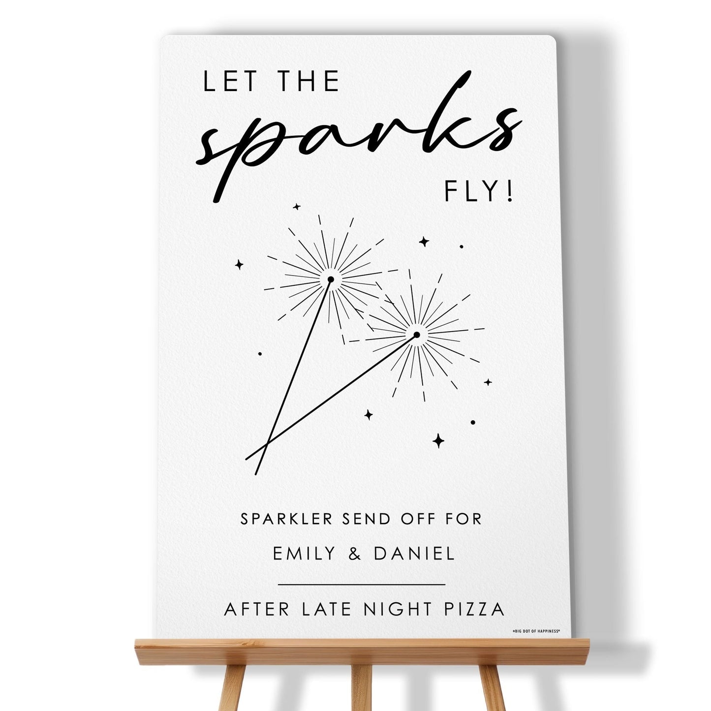 Personalized Sparkler Send Off Wedding Sign