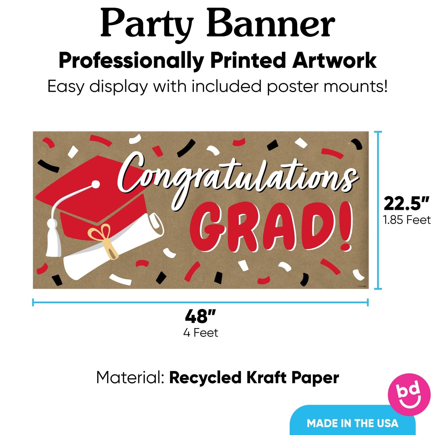 Red Grad Kraft Banner