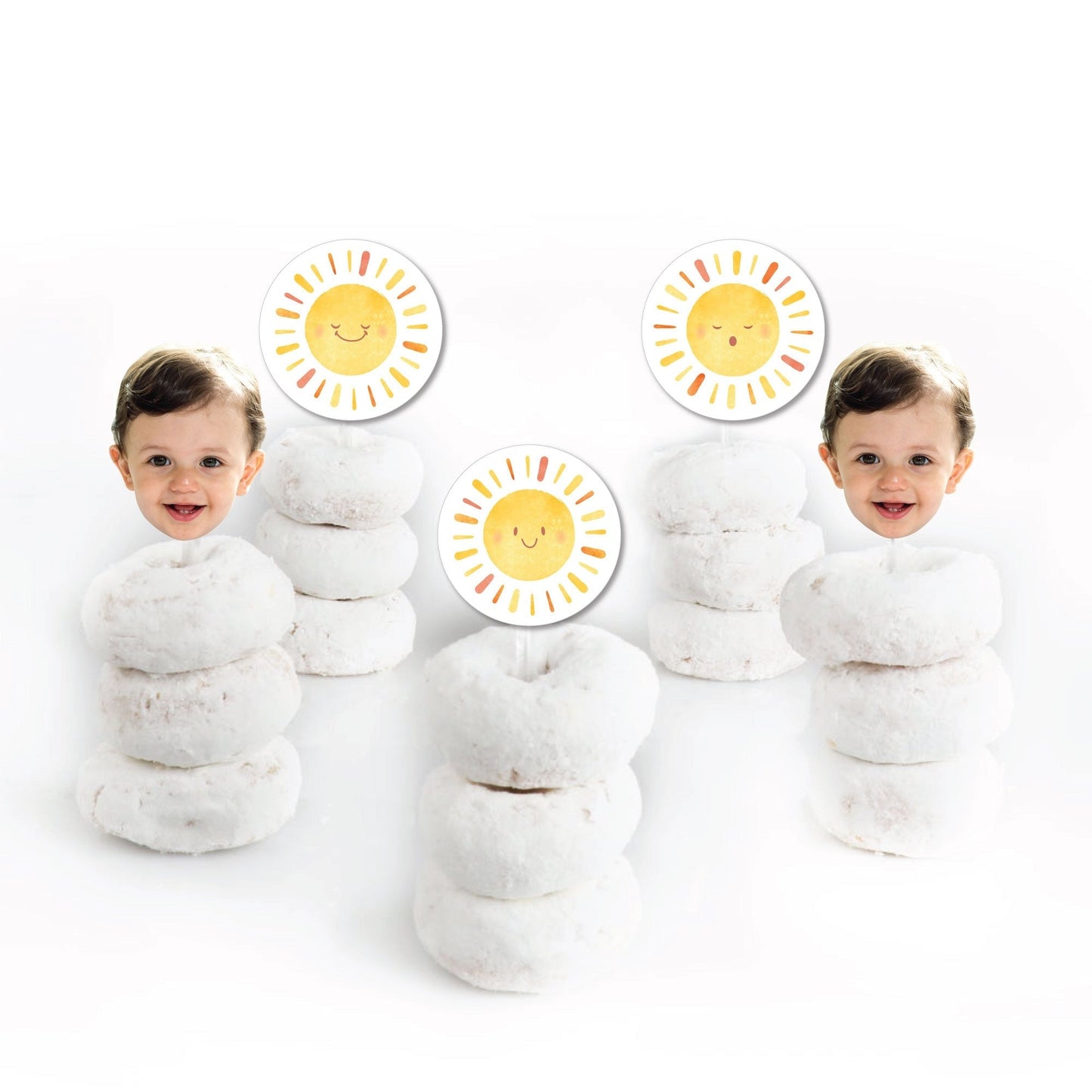 Custom Face Treat Decor - First Trip Around the Sun - 24 Ct