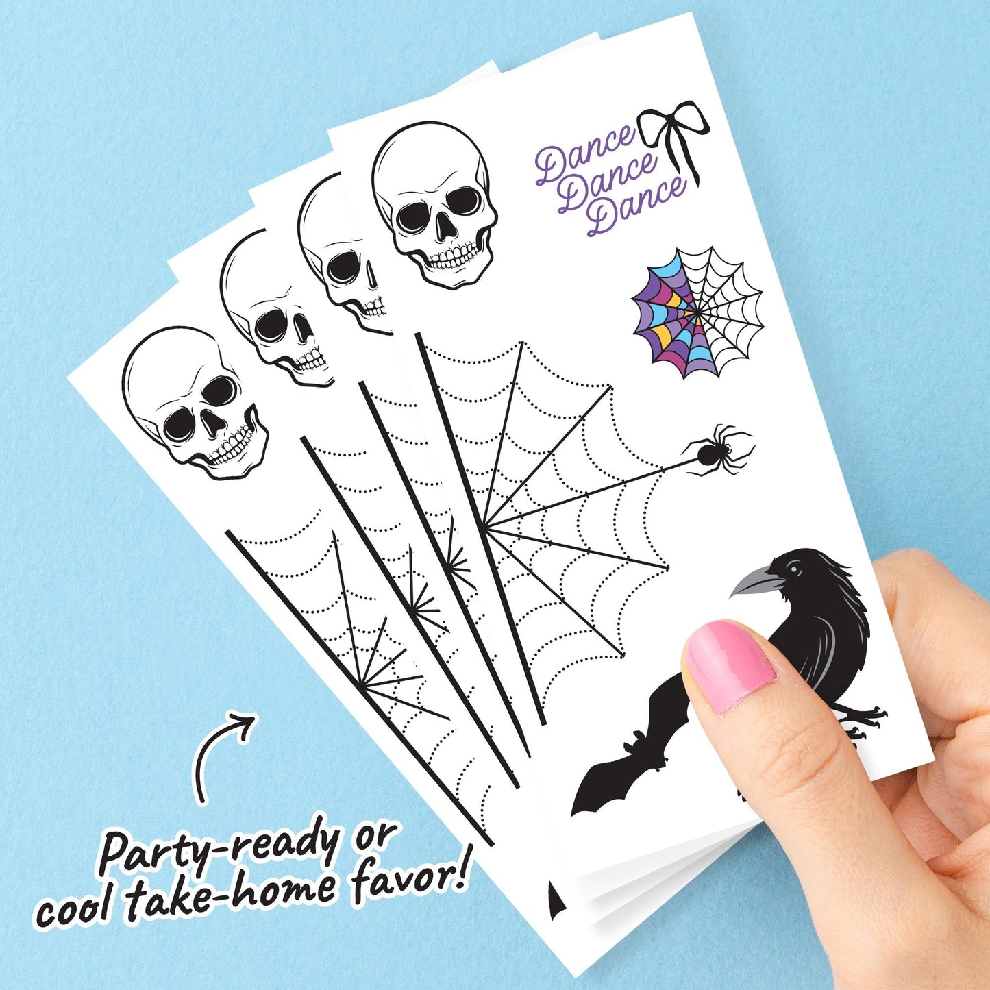 Goth Girl Temporary Tattoos - 72 Ct