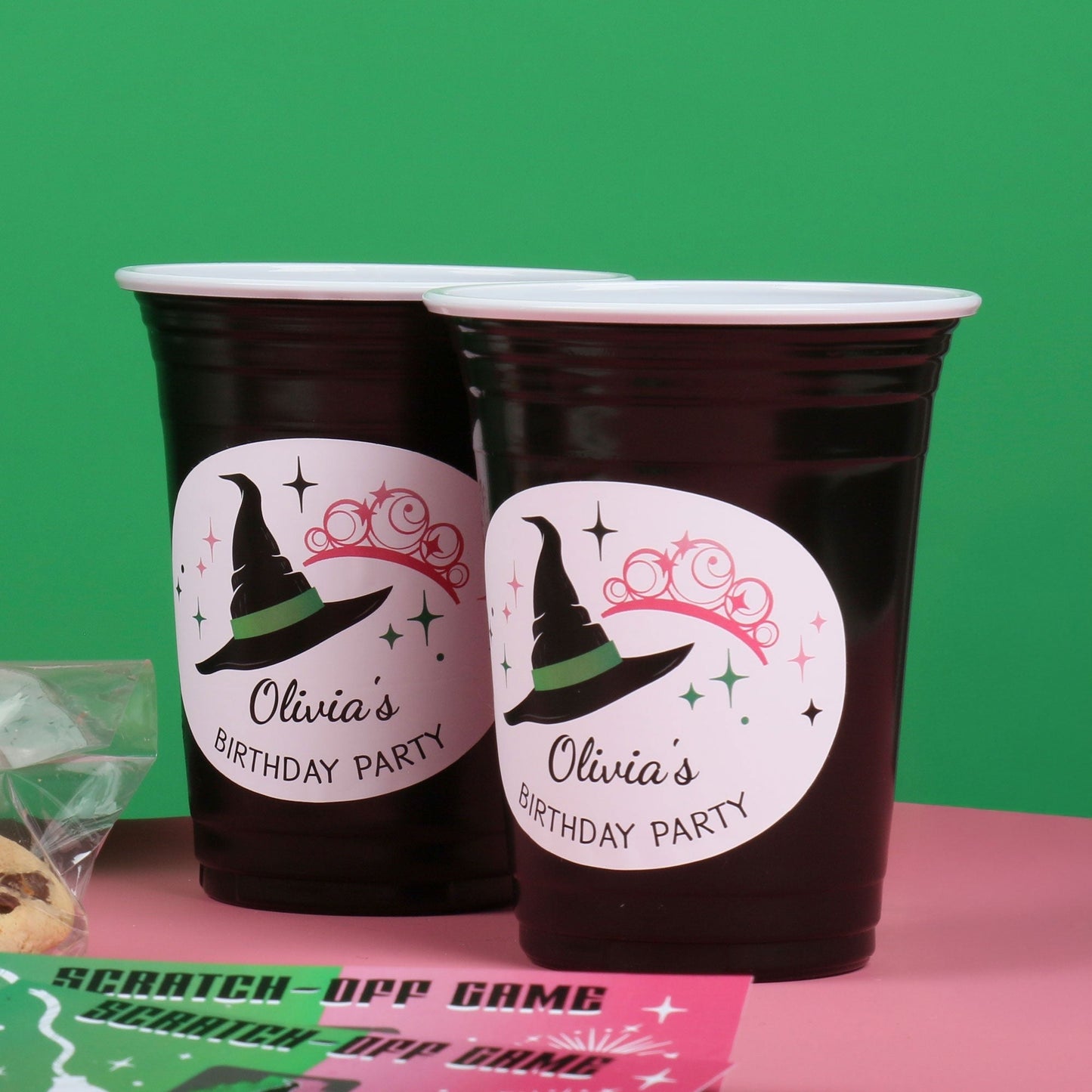 Custom Party Cups - Witch - 16 Ct