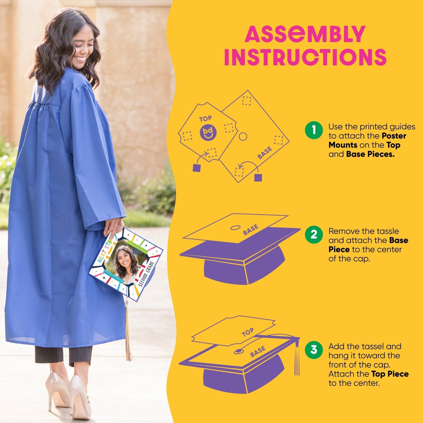 Custom Photo Kids Preschool Grad Cap Cover