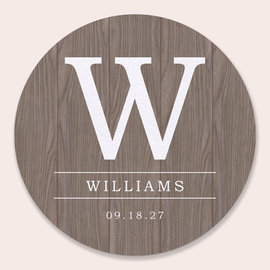 Custom Text Coasters - Rustic