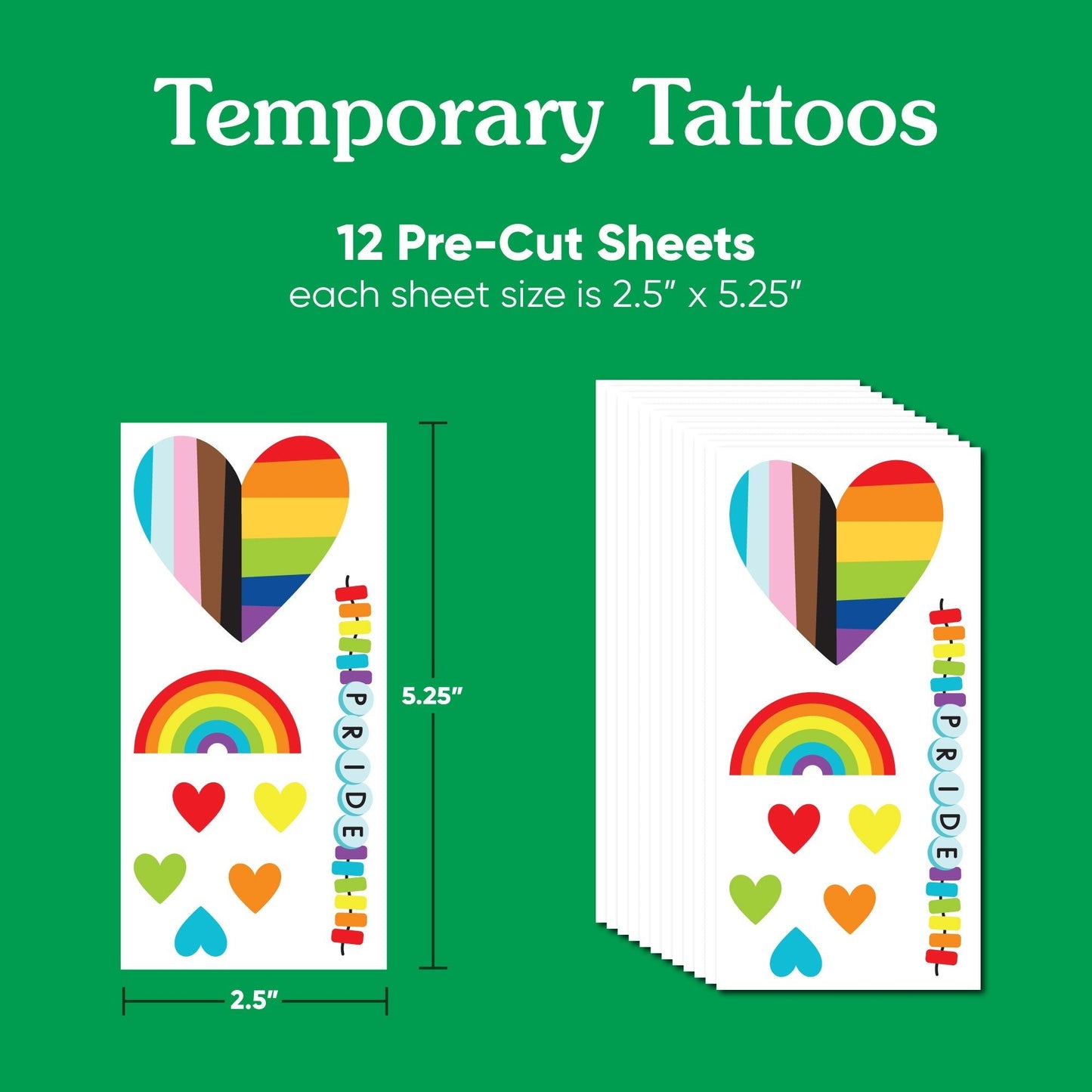 Pride Temporary Tattoos - 96 Ct