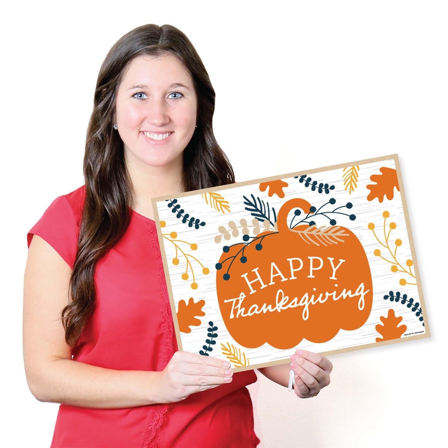 Happy Thanksgiving - Party Table Decorations - Fall Harvest Party Placemats - Set of 16