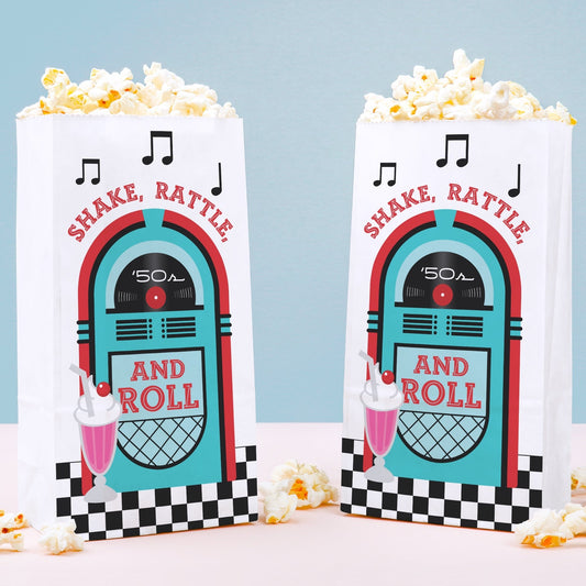 Popcorn Bags - 50's Sock Hop - 25 Ct
