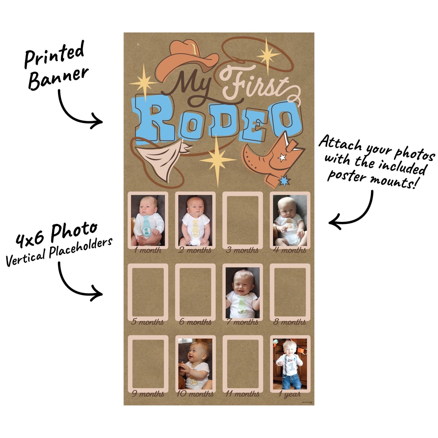 My First Rodeo Kraft Photo Banner