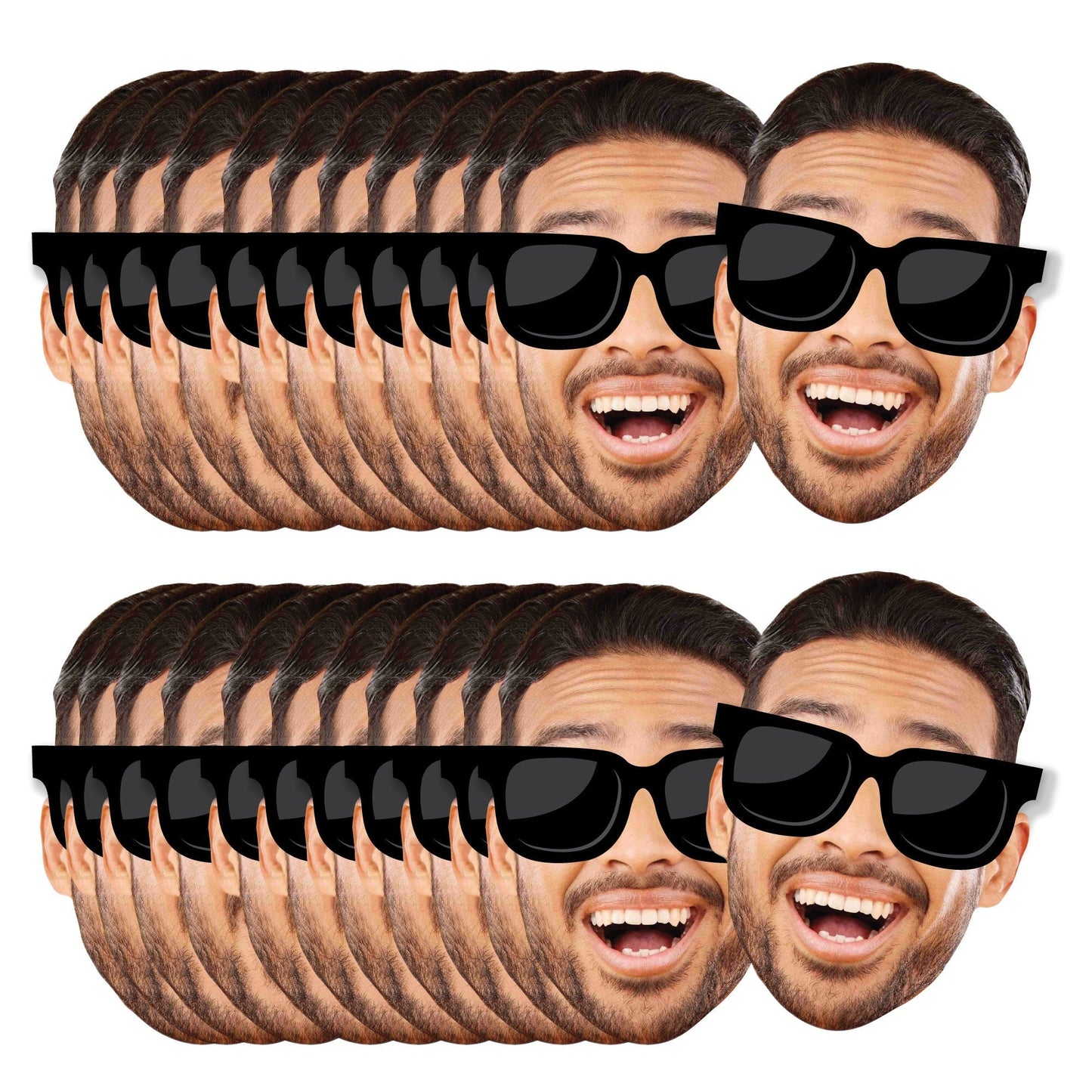 Custom Fun Face Sunglasses Cut-Outs - 24 Ct