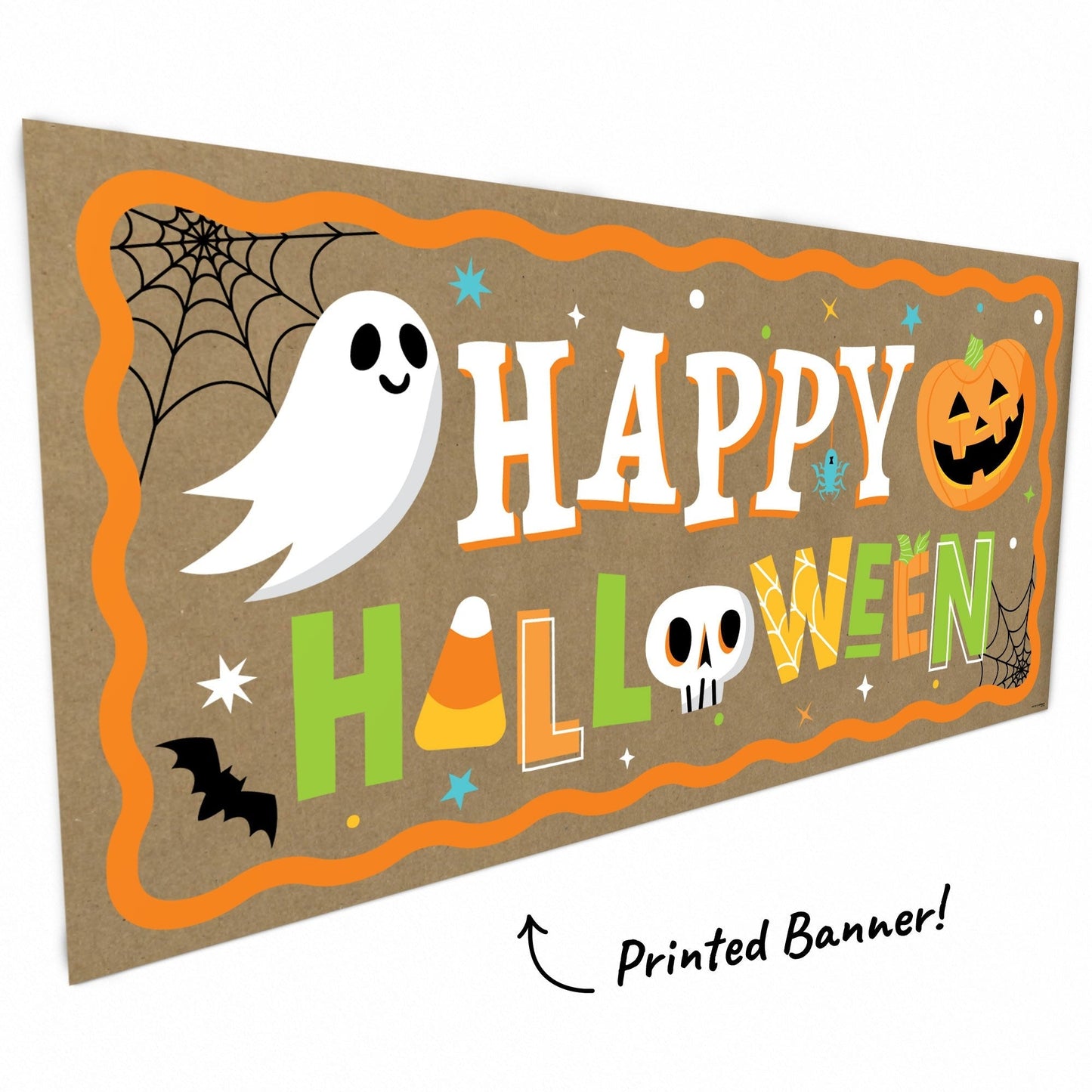 Jack-O'-Lantern Halloween Kraft Banner