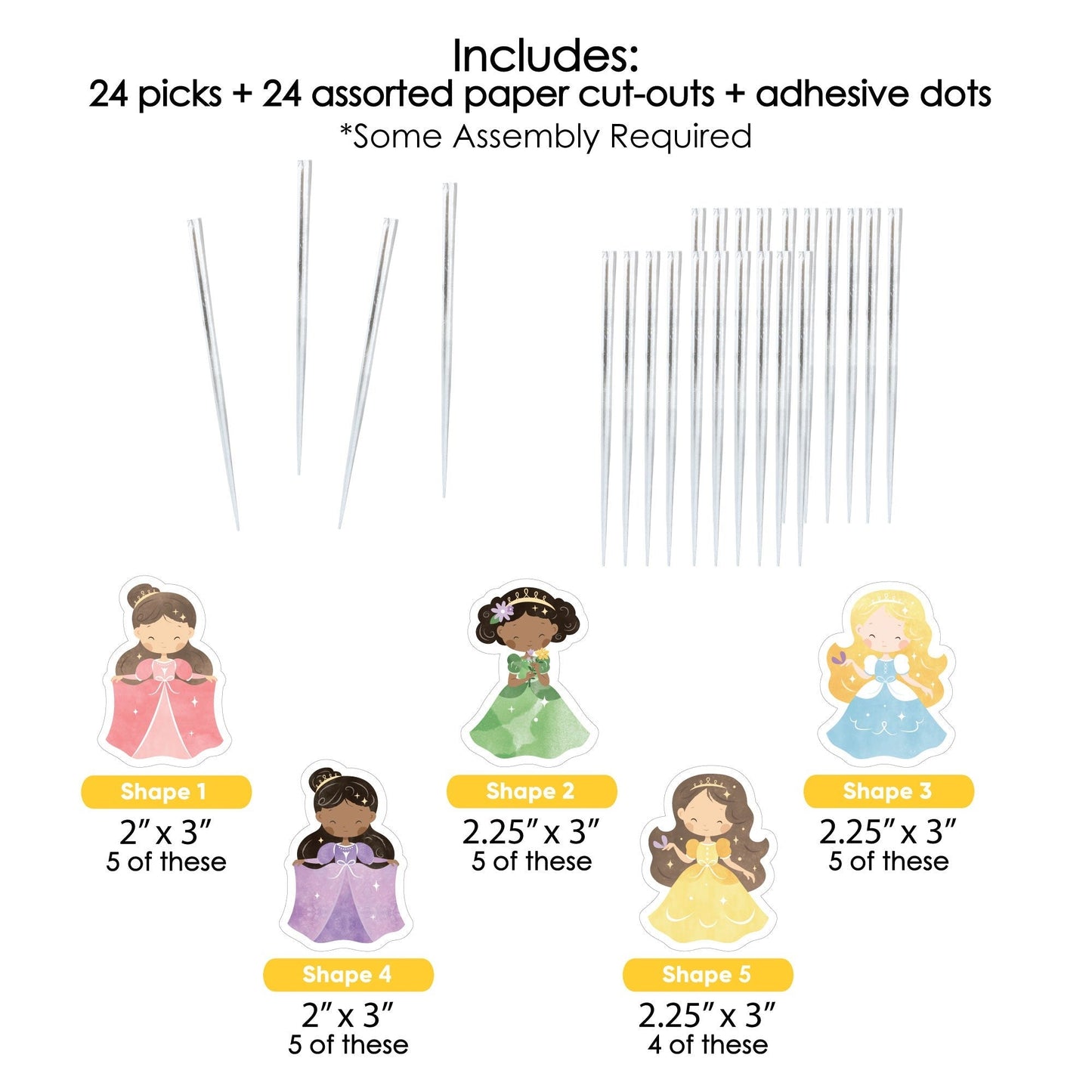 Princess Treat Picks - 24 Ct