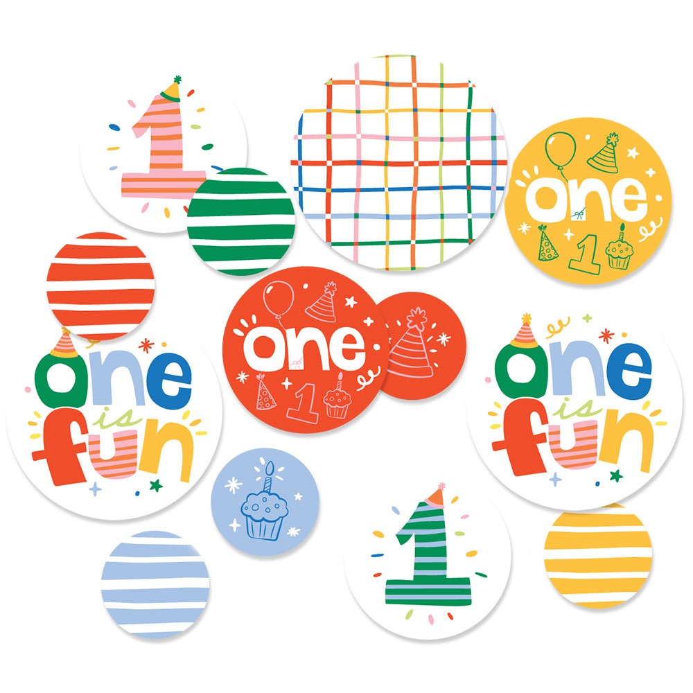 One is Fun Large Confetti - 27 Ct