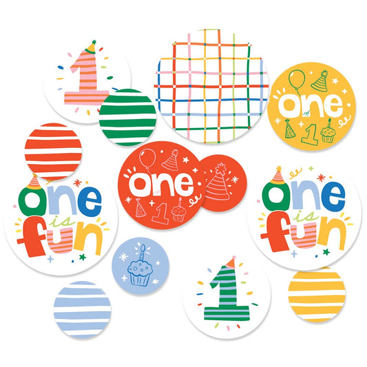 One is Fun Large Confetti - 27 Ct