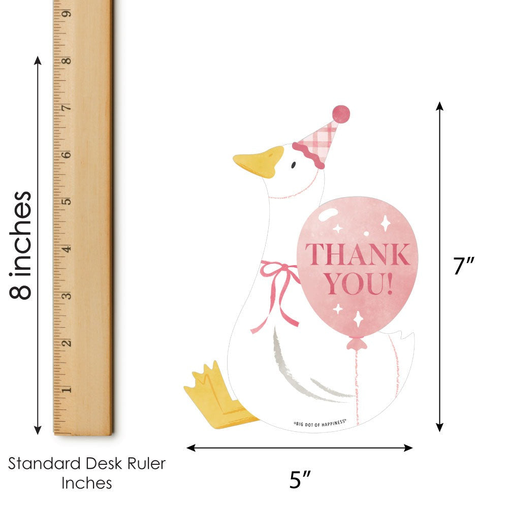 One Silly Goose Pink Thank You Cards - 12 Ct