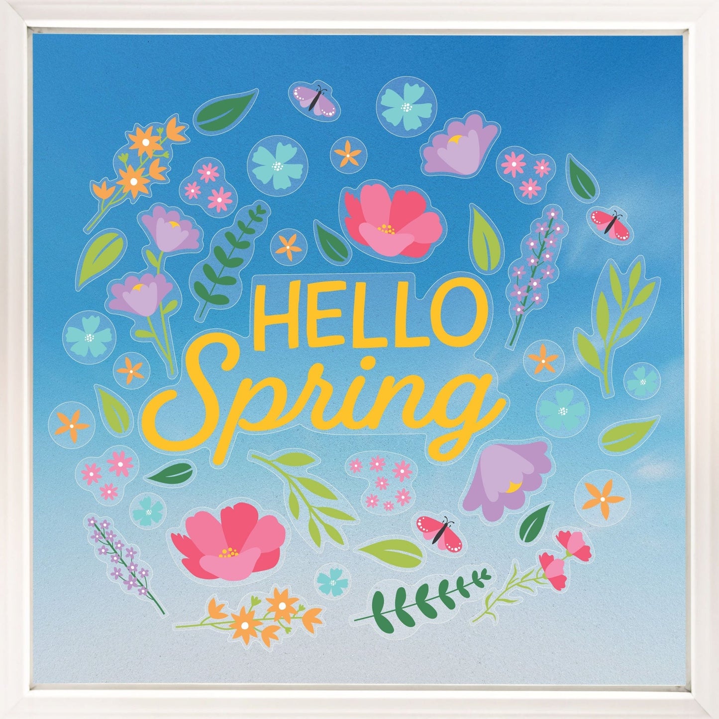 Hello Spring Window Clings