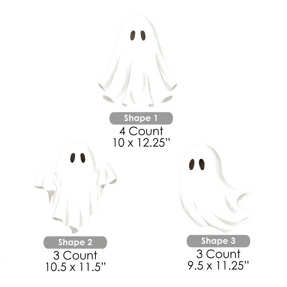 Ghosts Lawn Decorations - 10 Pc