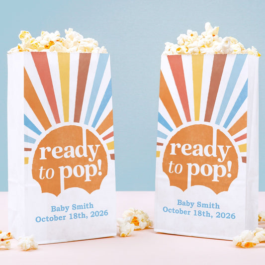 Custom Text Popcorn Bags - Here Comes the Son
