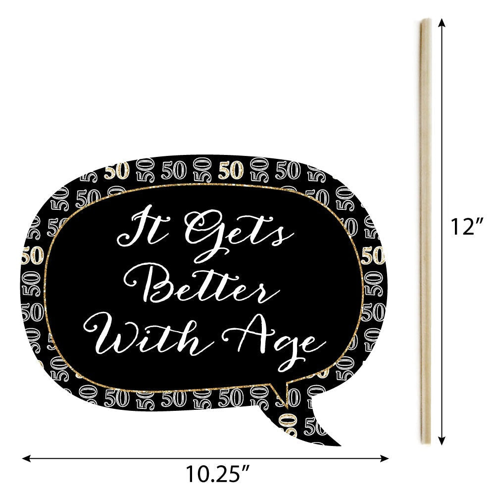 We Still Do - 50th Wedding Anniversary - Anniversary Party Photo Booth Props Kit - 20 Count