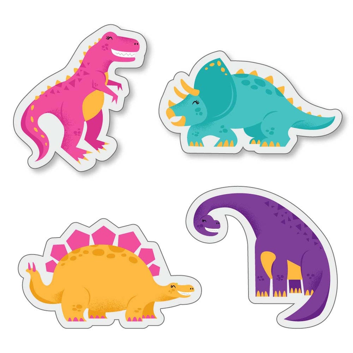 Roar Dinosaur - DIY Shaped Dino Mite T-Rex Baby Shower or Birthday Party Cut-Outs - 24 ct