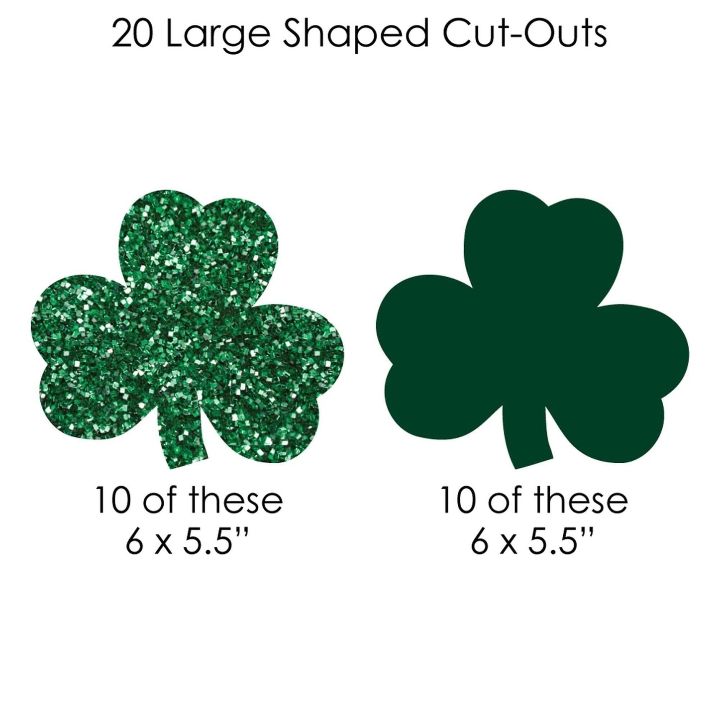 St. Patrick's Day - Saint Patty's Day Party DIY Decorations - Clothespin Garland Banner - 44 Pieces