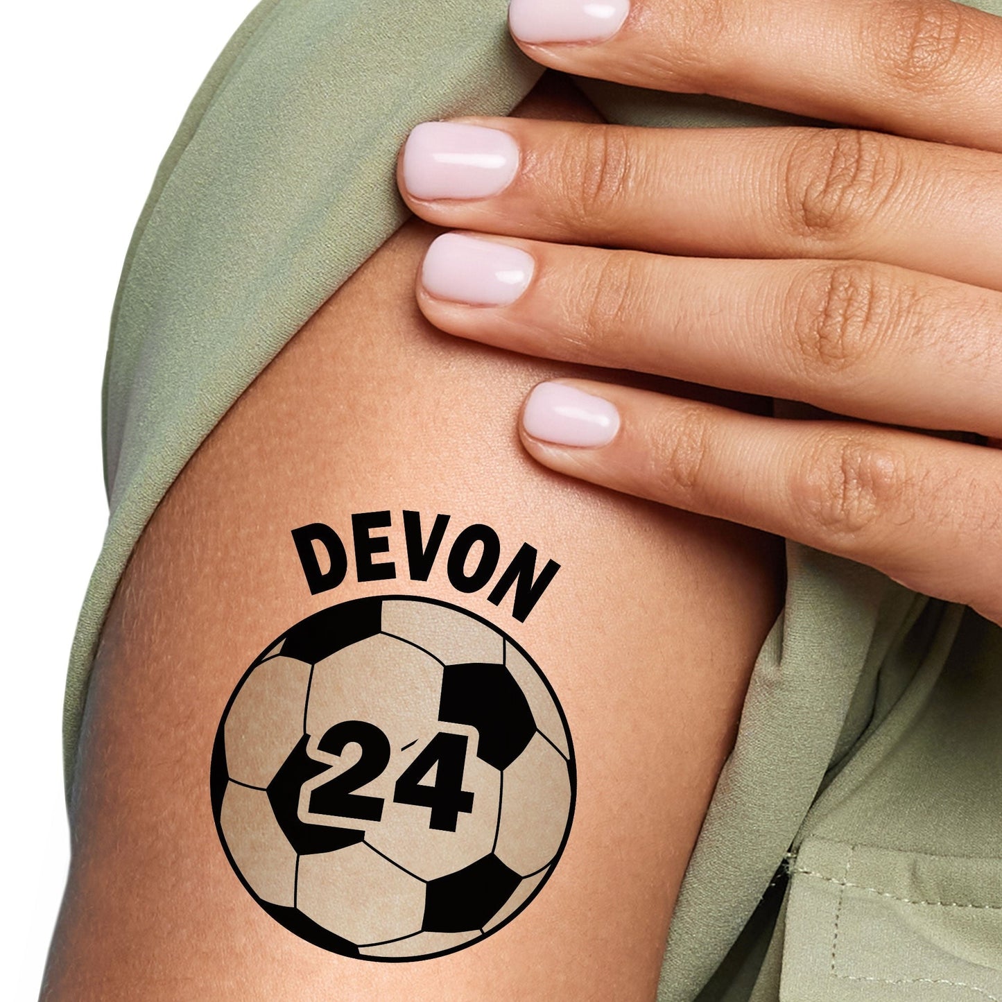 Custom Text Soccer Temporary Tattoos - 12 Ct