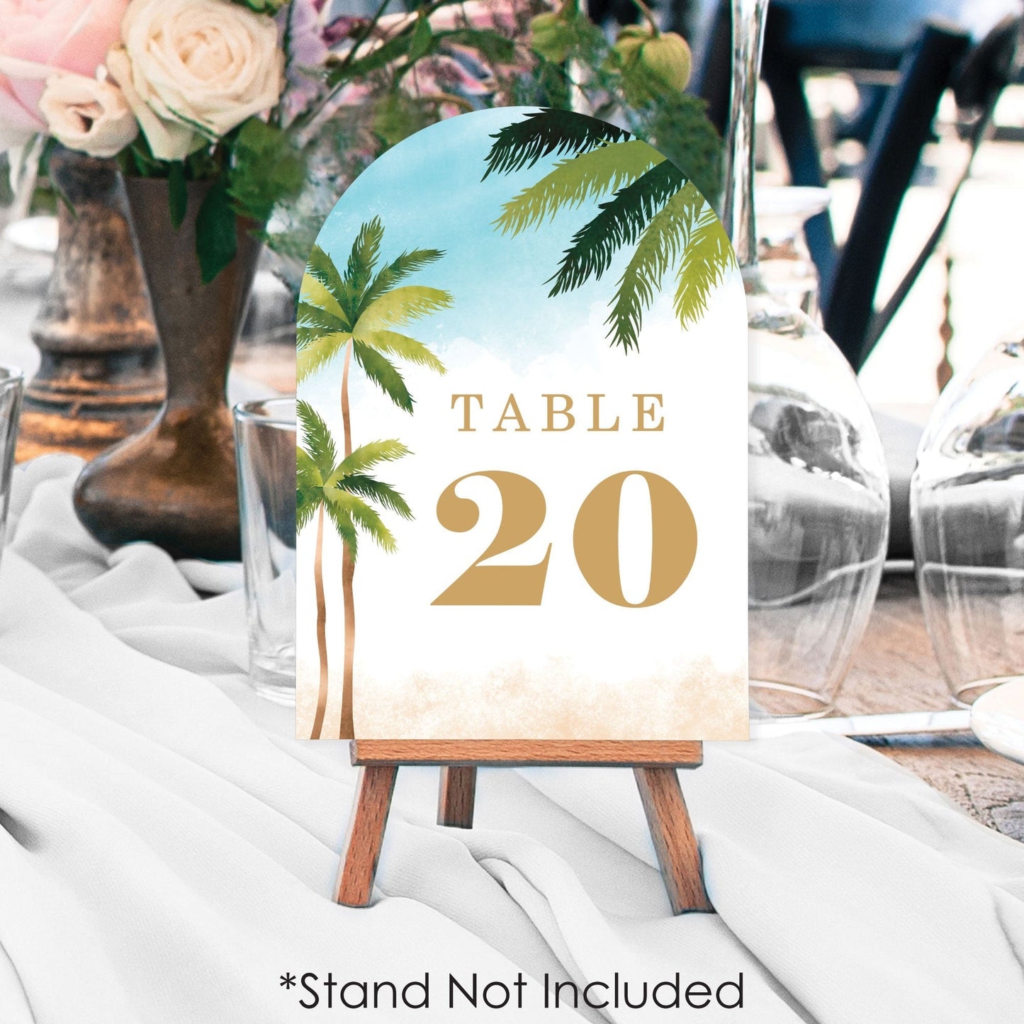 Beach Wedding Table Numbers - 20 Ct