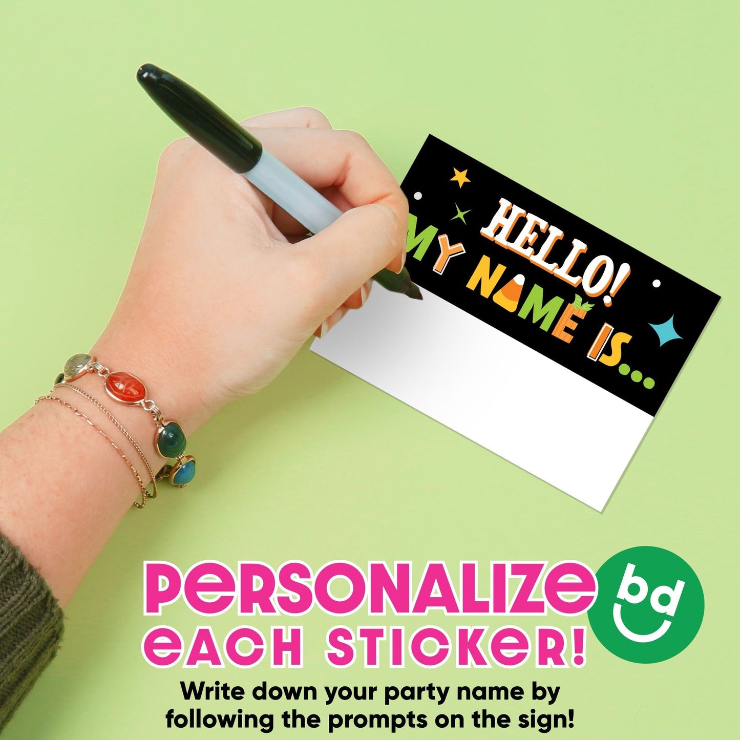 Jack-O'-Lantern Halloween What's Your Name Party Game