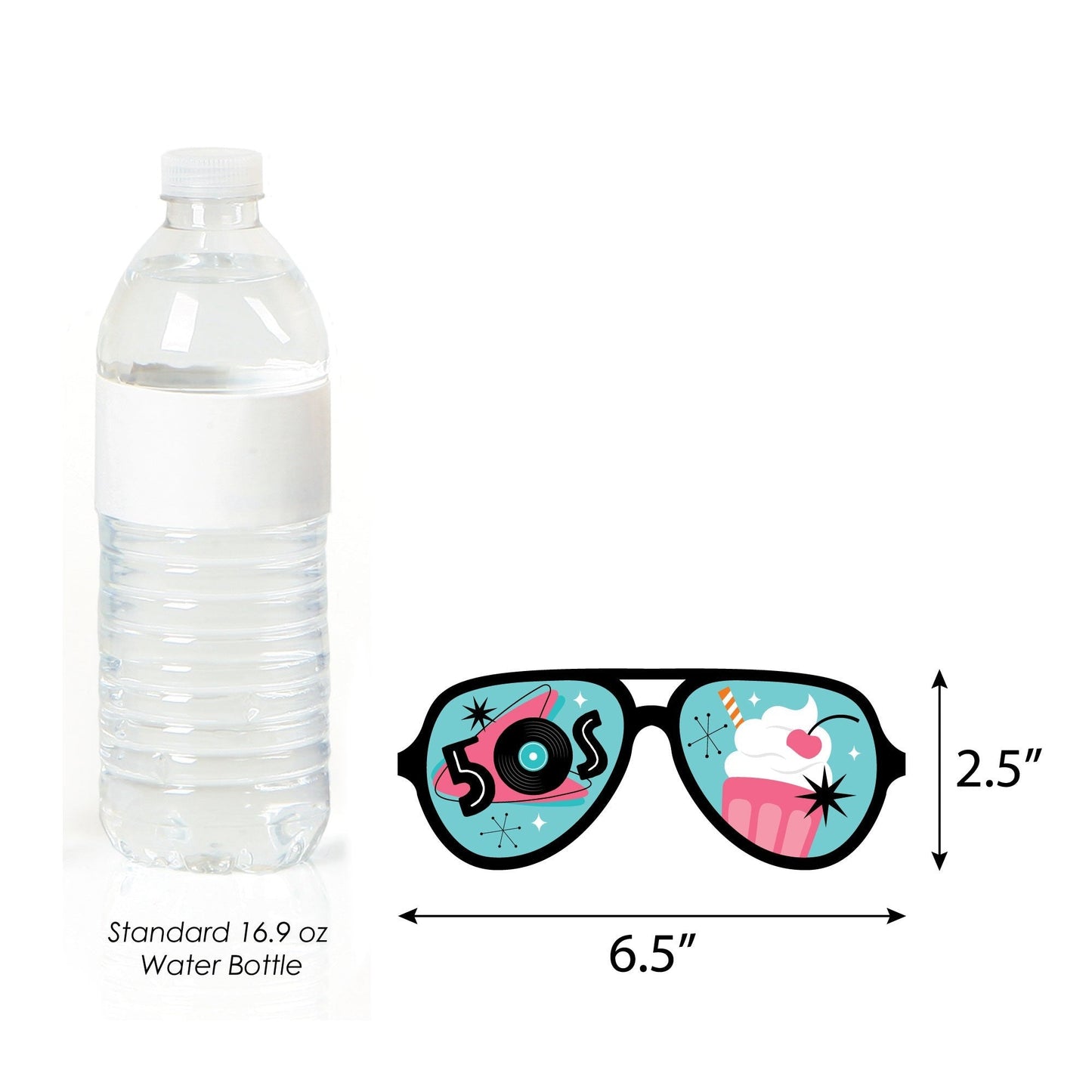 Through the Decades Glasses - Paper Card Stock 50s, 60s, 70s, 80s, and 90s Party Photo Booth Props Kit - 10 Count