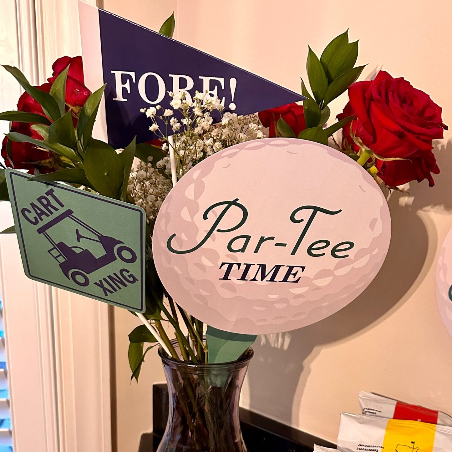 Par-Tee Time - Golf - Birthday or Retirement Party Centerpiece Sticks - Table Toppers - Set of 15
