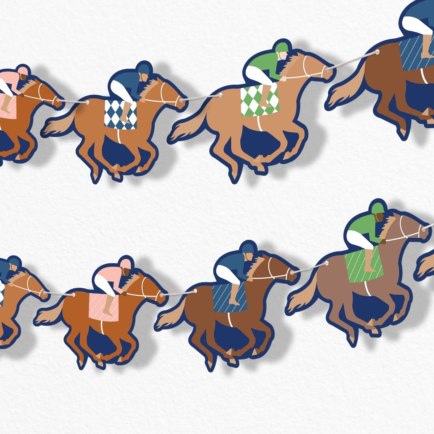 Kentucky Horse Derby Garland Banner - 15 Pc