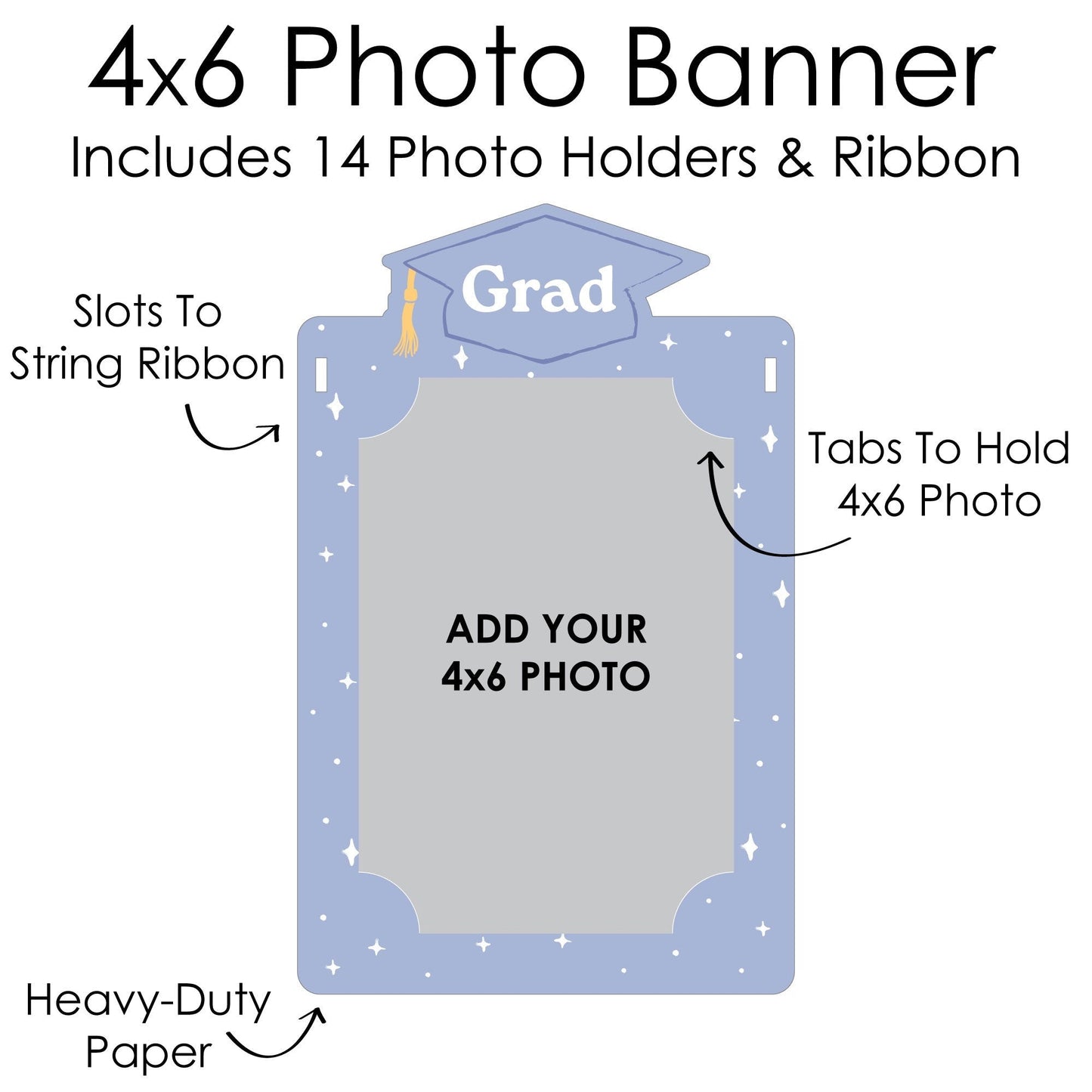 Pastel Grad K-12 School Picture Display - Photo Banner