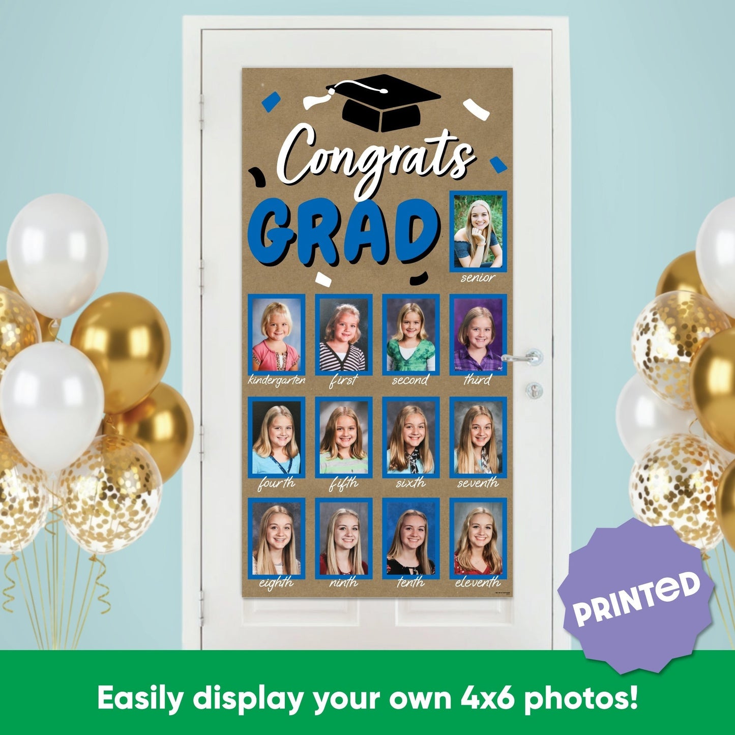 Blue Grad Kraft Photo Banner
