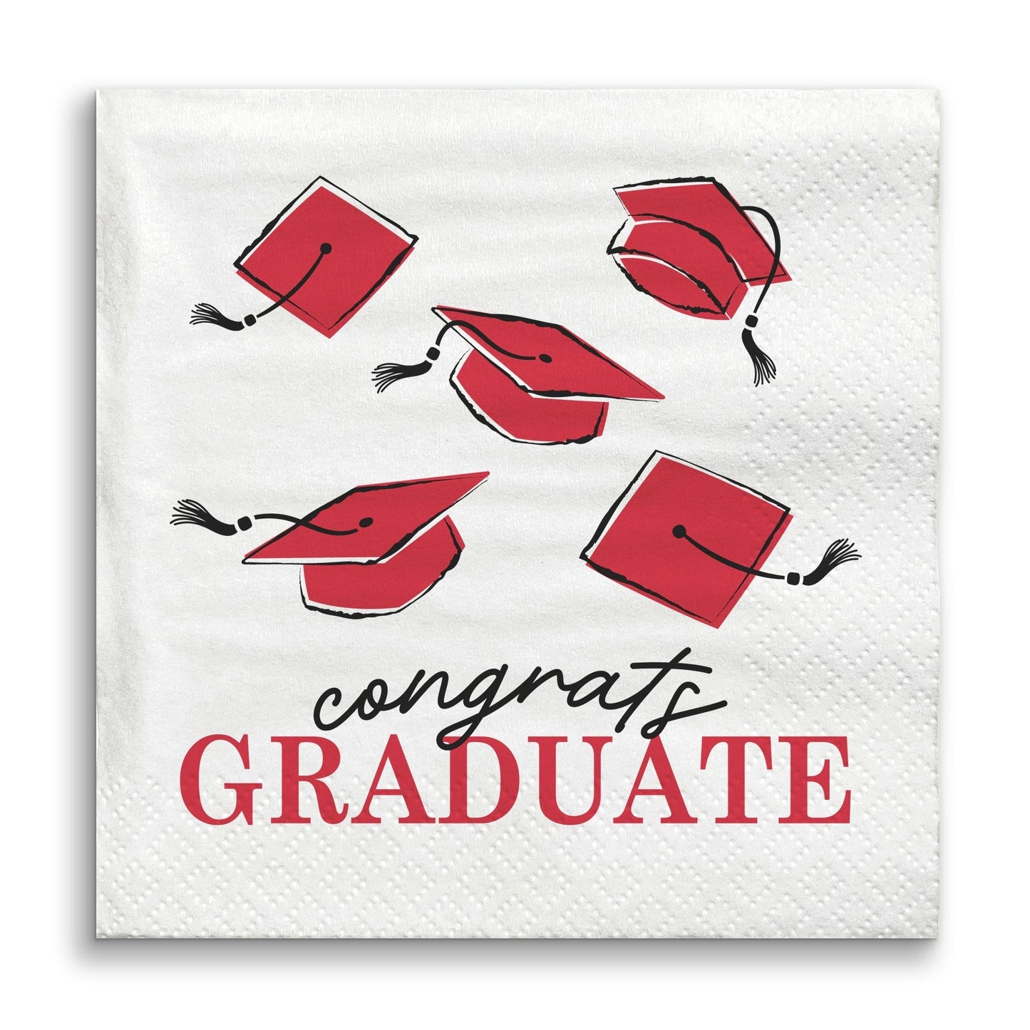 Napkins - Red Graduation - 24 Ct