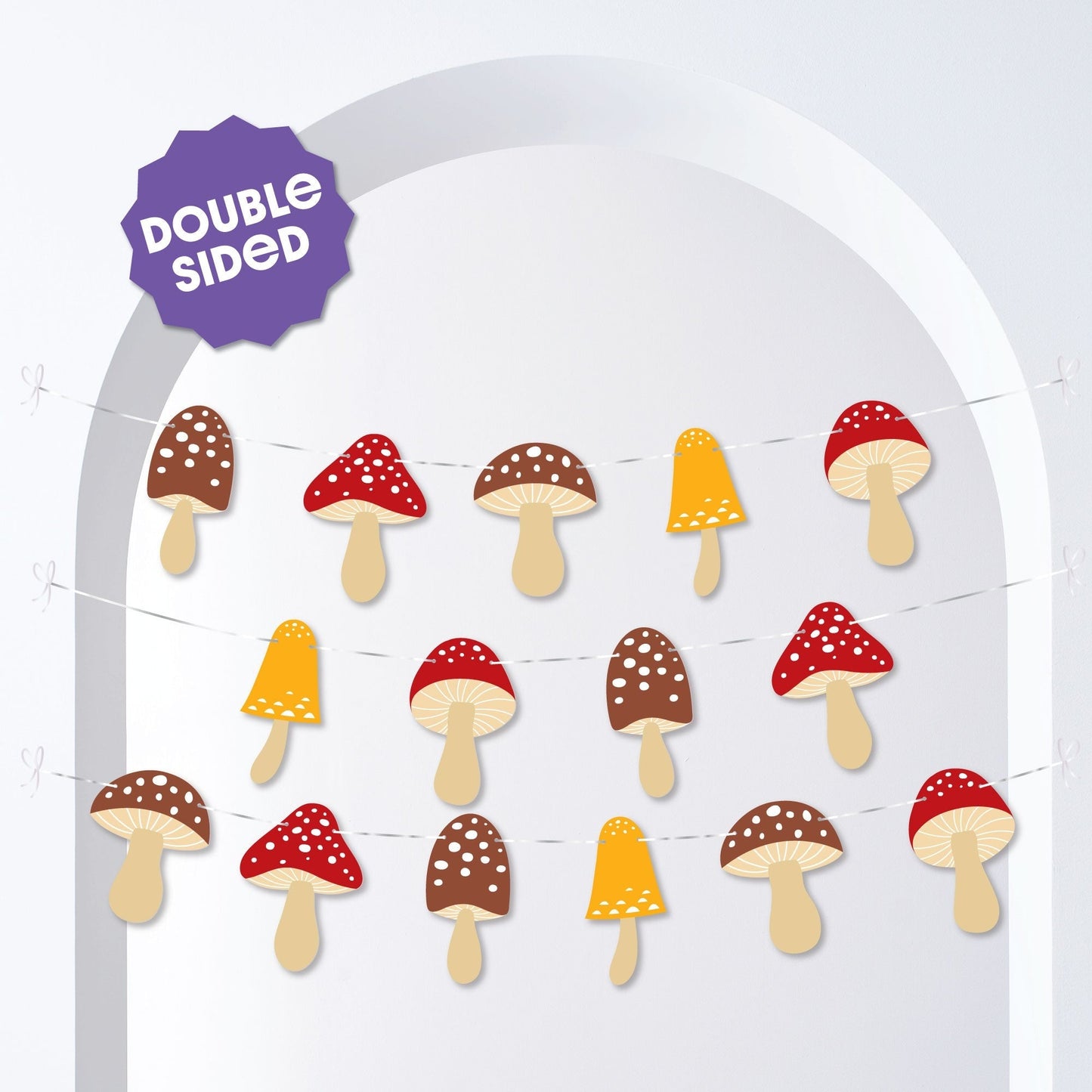 Wild Mushroom Garland Banner - 15 Pc